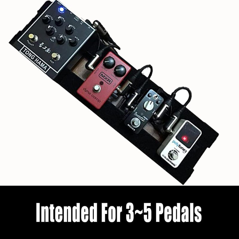 SOLUTEK Store 14/16-Inch Guitar Pedalboard Small : Hard-Anodized Aluminum, Light yet Ultra-Sturdy & Scratch-Resistant, Road-Ready Portable Board for 3-5 Pedals (16Inch_with_Daisy-Chained) - Image 4